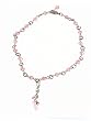 Anklet - A55 - Sized to Fit - Swarovski (tm) Crystal Beads ~ Lt. Rose (Lt. Pink) with Hi-Heel Mule Shoe Charm