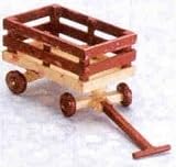 Dollhouse Miniature Red Wood Wagon