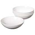Bia Cordon Bleu White Porcelain 8-Inch Individual Serving Size Pasta Bowls, Set of 4