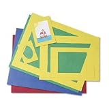 Pacon 72550 Precut Mat Frames, 4 Assorted Colors, 12 ea. of 5 Assorted Sizes, 60/pack