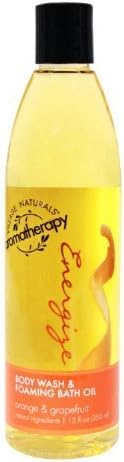 Village Naturals Aromatherapy Energize Body Wash and Foaming Bath Oil 12oz (12) by Village Naturals Aromatherapy
