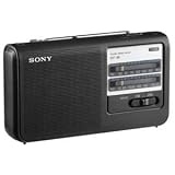 Sony ICF38 Portable AM/FM Radio (Black)