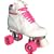 Odyssey White/Pink Quad Roller Skates