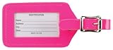 Lewis N. Clark 2-Pack Neon Leather Luggage Tag, Pink, One Size