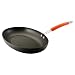 Rachael Ray Hard Anodized 15-Inch Oval Grill Pan, Orange