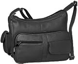 Genuine Leather Handbag/Purse with Side Cell Phone Holder