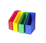 MAGAZINE FILE HOLDERS (BOLD COLORS: COORDINATE IMPORTANT FILES BY COLOR!) SET OF 4