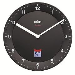 Braun BNC006 BKBK Funkwanduhr, Schwarz