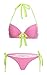 LOUISE MAELYS Sexy Halter Top Bottom Bikini Swimsuit Set Swimwear Beachwear