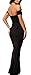 NuoReel Women's Drop shoulder Peplum Maxi Evening Dress