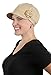 Newsboy Cap Summer Hats for Women Cancer Headwear Chemo Hair Loss Head Coverings Cotton (Beige)