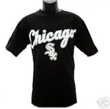 MLB Chicago White Sox Print Applique Team Color Crew Neck T-Shirt