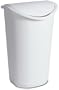 Sterilite 10928006 42 Quart Swing-Top Wastebasket White 6-Pack