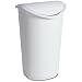 Sterilite 10928006 42 Quart Swing-Top Wastebasket White 6-Pack
