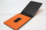 本革パスケース 定期入れ（縦型）・オレンジの画像