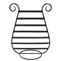 BLACK metal JEWELRY harp Earring RACK stand HOLDER