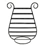BLACK metal JEWELRY harp Earring RACK stand HOLDER
