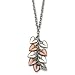 Stainless Steel Polished & Chocolate Plated Hearts 22in Necklace