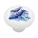 Whales Decorative High Gloss Ceramic Drawer Knob