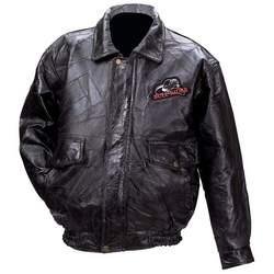 Fashionable Stylish Hand-Sewn Rock Design Genuine Leather Jacket with Bull Rider Logo (2X)... by Casual Outfitters