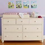 Antique White Wooden Changing Top and Vinyl Changing Pad - Changing Top & Pad (Antique White) 33...