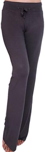 Cloudy Women's Modal Wide Leg Yoga Pants Linear Self Tie Waist, Multiple Colors Available(Brown,US S/Asian L)