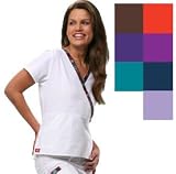 Dickies Medical Uniforms Bohemian Mini Mock Wrap Top Scrub