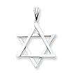 14k White Gold Star of David Pendant