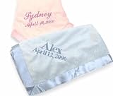 Plush Personalized Blankets-Satin Trim