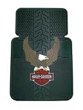 PlastiColor 140 Harley-Davidson Eagle And Shield Style Universal-Fit Molded Front Floor Mats - Set of 2