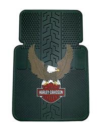 PlastiColor 140 Harley-Davidson Eagle And Shield Style Universal-Fit Molded Front Floor Mats - Set of 2