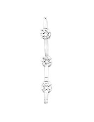 14K White Gold Diamond Three-Stone Pendant - 1.20 Ct. -- LIFETIME WARRANTY