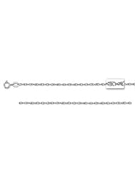 10K Solid White Gold Lite Pendant Rope Chain Necklace 20"