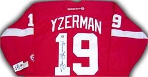 Steve Yzerman Autographed/Hand signed Detroit Red Wings Hockey Jersey
