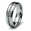 Stainless Steel Ring with CZ (Sizes 8-12)