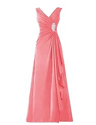 Chiffon Pleated  Mother-of-the-Bride Dress  With Ruffles
