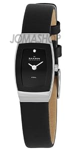 Skagen Casual Crystal Steel Black Ladies Watch 271SSLB