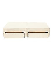 Suede Sprung-Edge Divan with 4 Large Drawers