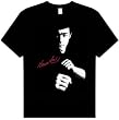 Bruce Lee THE DRAGON AWAITS Adult Black Kung Fu T-shirt