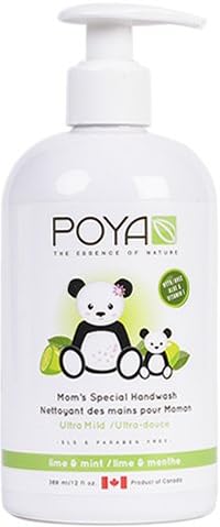 The BEST Mom's Special Hand Wash - Mint & Lime - Hypoallergenic. Paraben Free, Free of Synthetic Dyes and Fragrances, Cruelty Free. Contains No Mineral Oil. - With Avec Aloe & Vitamin E - Gently Cleans and Nourishes Mom's Caressing Hands. - 12 Fl Oz