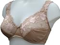 Unpadded Underwired Gold Bra with Gold & Pink Embroidery
