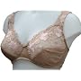 Unpadded Underwired Gold Bra with Gold & Pink Embroidery