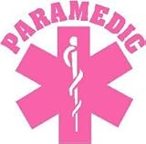 Paramedic Star of Life Sticker Pink