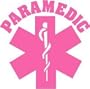 Paramedic Star of Life Sticker Pink