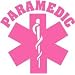 Paramedic Star of Life Sticker Pink