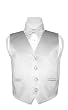 Covona BOY'S Solid SILVER GRAY Color Dress Vest BOWTIE Set