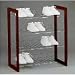 1 Four Tier Stackable Cherry Finish Shoe Rack Organizer