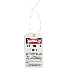 Brady "Danger" Tag, Cardstock, 5-3/4" Height, 3" Width
