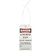 Brady "Danger" Tag, Cardstock, 5-3/4" Height, 3" Width