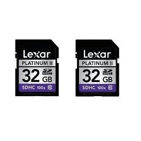 Lexar Platinum II SD/SDHC (100x) 2-Pack 32 GB Memory Cards